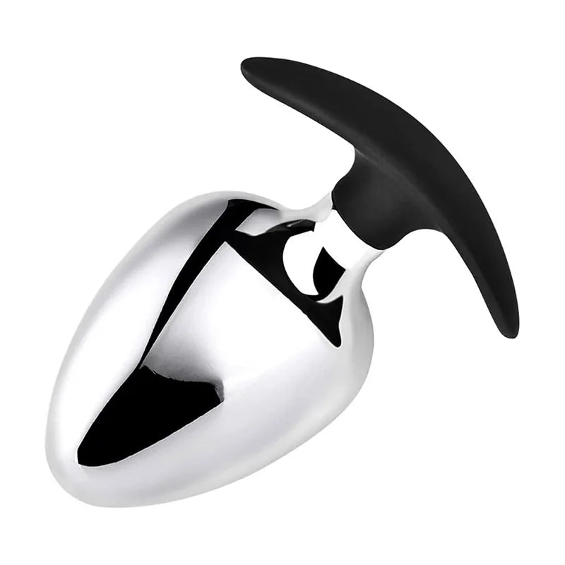 Grande massageador pessoal de plugue anal inoxidável para unissex fornece uma sensação completa projetada para playe experiente ou intermediária 6 CM
