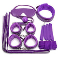 Conjunto de 7 peças de kits bdsm brinquedos sexuais para mulheres adultos jogos bondage algemas sexo chicote boca mordaça